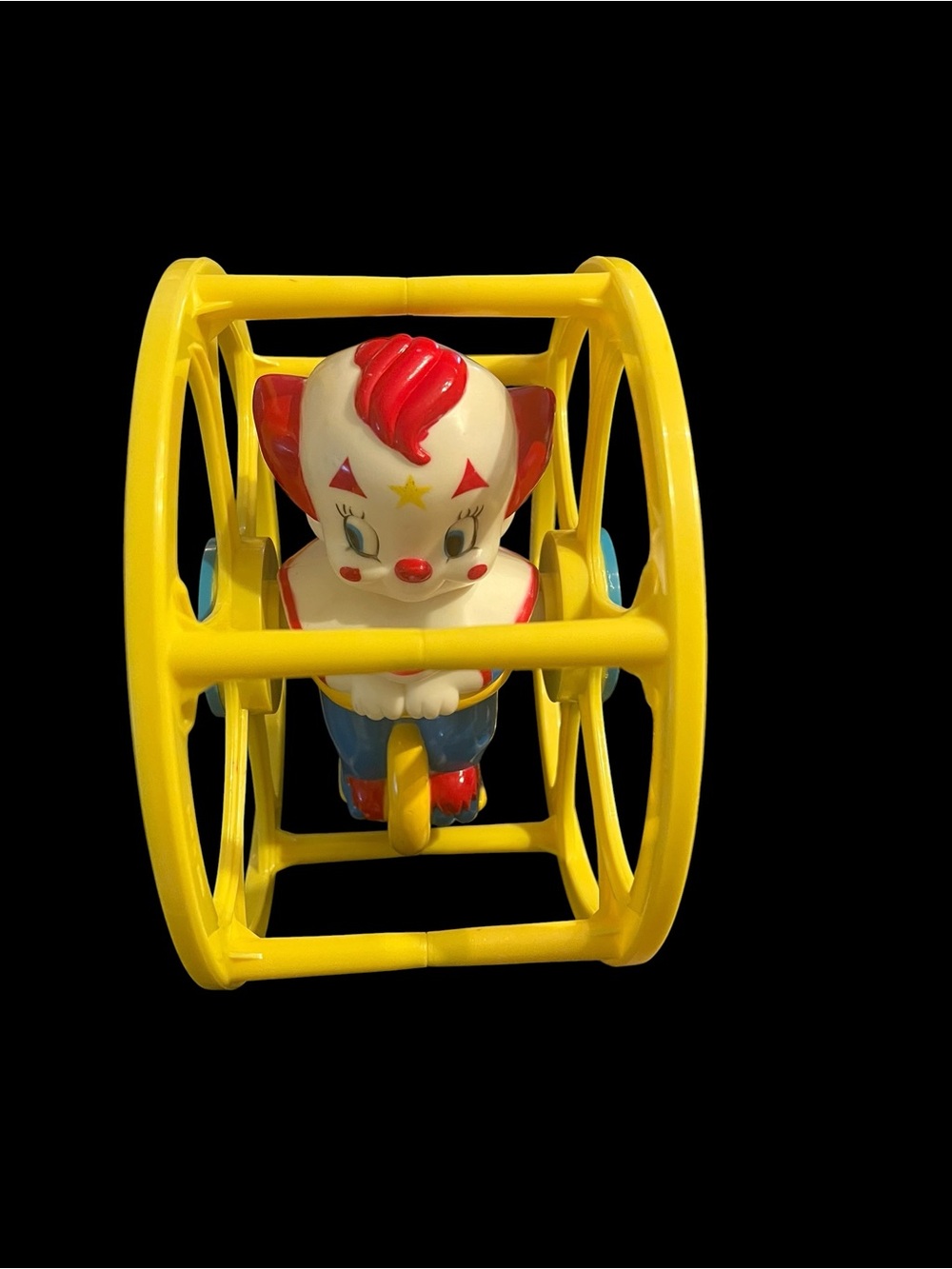 Vintage Bozo Wheel Rolling Toy -Larry Harmon